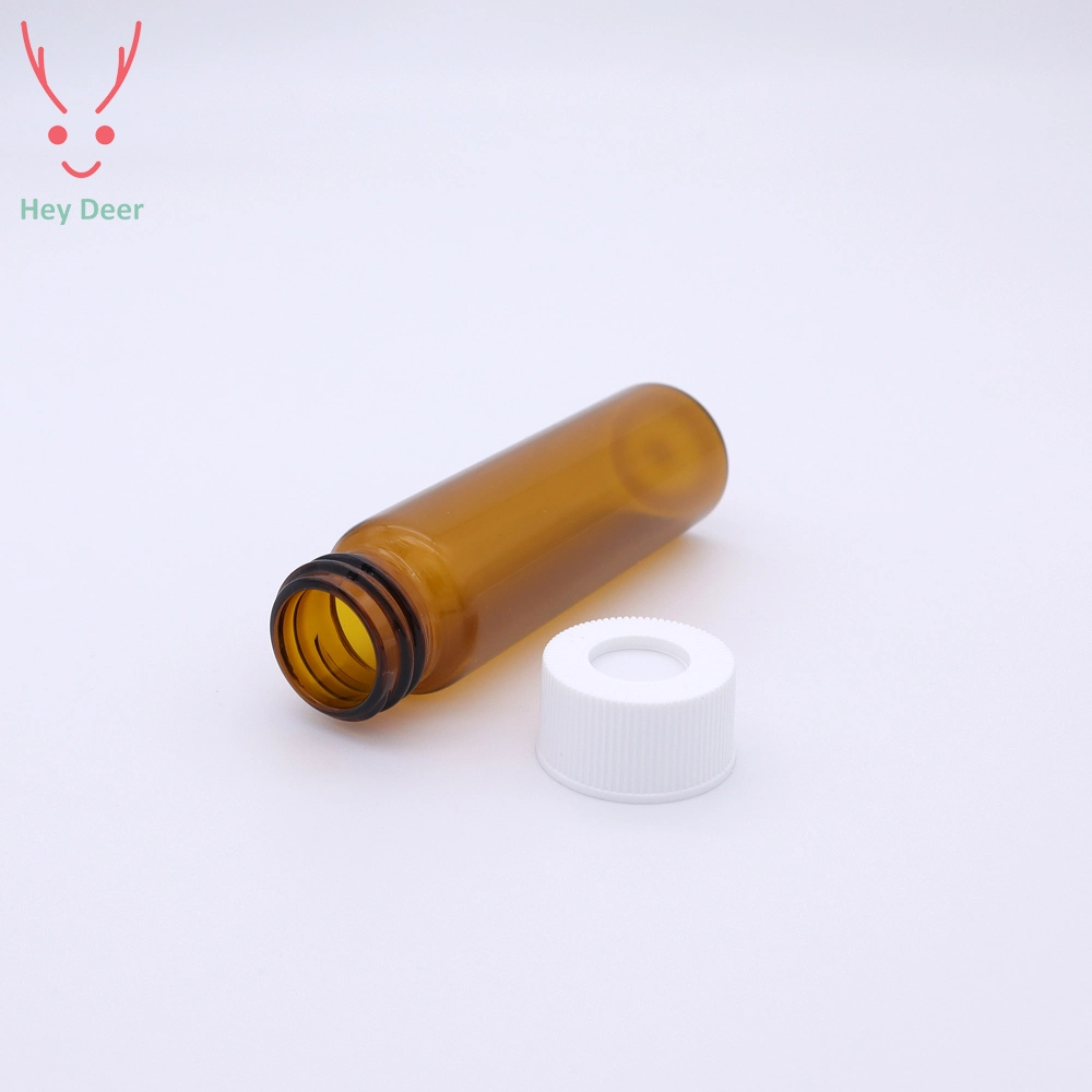 40ml EPA VOA Amber Glass Vial with White Headspace Plastic Cap